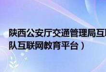 陕西公安厅交通管理局互联网管理平台（陕西公安厅交警总队互联网教育平台）