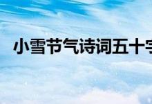 小雪节气诗词五十字以上（小雪节气诗词）