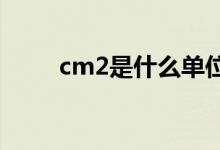 cm2是什么单位（cm是什么单位）