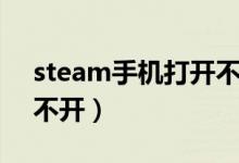 steam手机打开不了（steam手机客户端打不开）