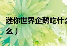 迷你世界企鹅吃什么长大（迷你世界企鹅吃什么）