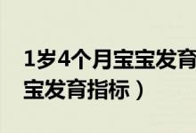 1岁4个月宝宝发育指标是多少（1岁4个月宝宝发育指标）