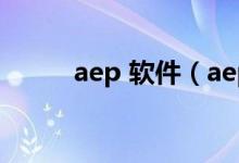 aep 软件（aep用什么软件编辑）