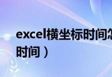 excel横坐标时间怎么设置（excel横坐标为时间）