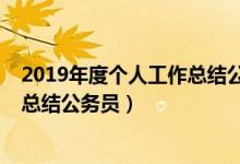 2019年度个人工作总结公务员怎么写（2019年度个人工作总结公务员）