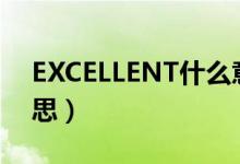 EXCELLENT什么意思怎么读（excel什么意思）