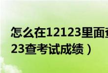 怎么在12123里面查询考试成绩（怎么在12123查考试成绩）