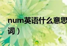 num英语什么意思（num是什么意思及反义词）