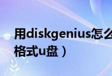 用diskgenius怎么格式化u盘（diskgenius格式u盘）