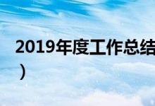 2019年度工作总结个人（2019年度工作总结）