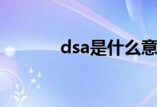 dsa是什么意思（dsa是什么）