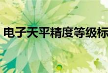 电子天平精度等级标准（电子天平精度等级）