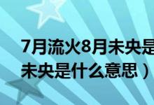 7月流火8月未央是什么意思（七月流火八月未央是什么意思）