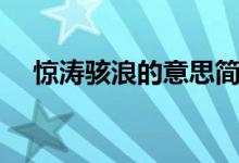 惊涛骇浪的意思简单（惊涛骇浪的意思）