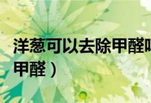 洋葱可以去除甲醛吗要切开吗（洋葱可以去除甲醛）