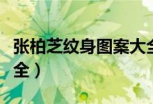 张柏芝纹身图案大全图片（张柏芝纹身图案大全）