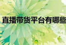 直播带货平台有哪些（电商直播平台有哪些）