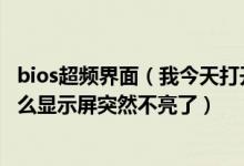 bios超频界面（我今天打开电脑BISS超频选项不知道碰了什么显示屏突然不亮了）