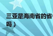 三亚是海南省的省会吗?（三亚是海南的省会吗）