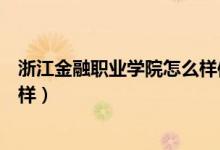 浙江金融职业学院怎么样信用管理（浙江金融职业学院怎么样）