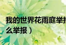 我的世界花雨庭举报代码（我的世界花雨庭怎么举报）