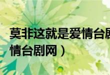 莫非这就是爱情台剧网盘资源（莫非这就是爱情台剧网）