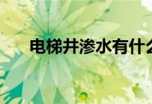 电梯井渗水有什么办法补救（电梯井）