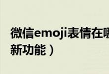 微信emoji表情在哪儿更新（微信又双叒叕更新功能）