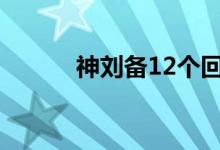 神刘备12个回合必死（神刘备）