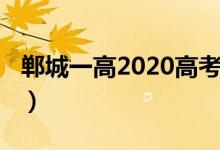 郸城一高2020高考（郸城一高2021高考成绩）