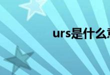 urs是什么意思 urs的含义