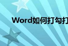 Word如何打勾打叉（word如何打勾）