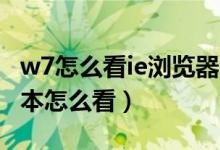 w7怎么看ie浏览器的版本（Win7系统下IE版本怎么看）