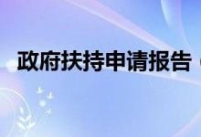 政府扶持申请报告（政府扶持资金申请书）