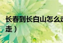 长春到长白山怎么走多远（长春到长白山怎么走）