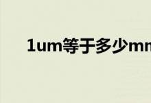 1um等于多少mm（1u等于多少mm）