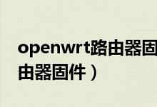 openwrt路由器固件个人定制（openwrt路由器固件）