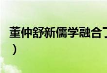 董仲舒新儒学融合了哪些思想（董仲舒新儒学）