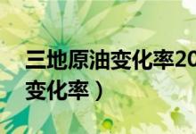 三地原油变化率2024年1月22日（三地原油变化率）