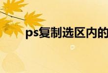 ps复制选区内的图像（ps复制选区）