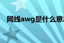 网线awg是什么意思（AWG是什么意思）