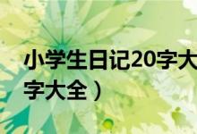 小学生日记20字大全三年级（小学生日记20字大全）