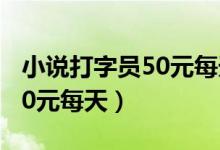 小说打字员50元每天能赚多少（小说打字员50元每天）