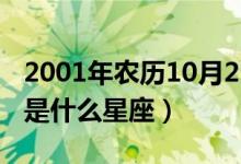 2001年农历10月21是什么星座（新历十一月是什么星座）