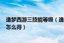 造梦西游三技能等级（造梦西游32级技能书大全2级技能书怎么得）